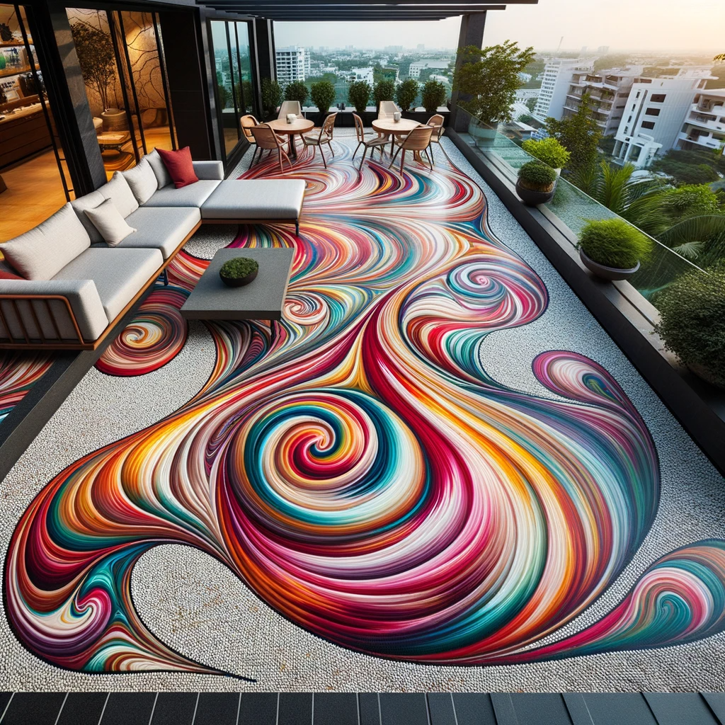 terrasse-using-resin-bound-gravel-to-depict-an-abstract-art-piece-with-swirling-patterns-in-vibrant-colors-giving-it-a-contemporary-feel