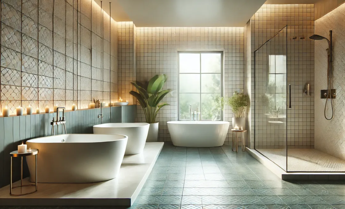 a-modern-bathroom-showcasing-different-types-of-bathtubs