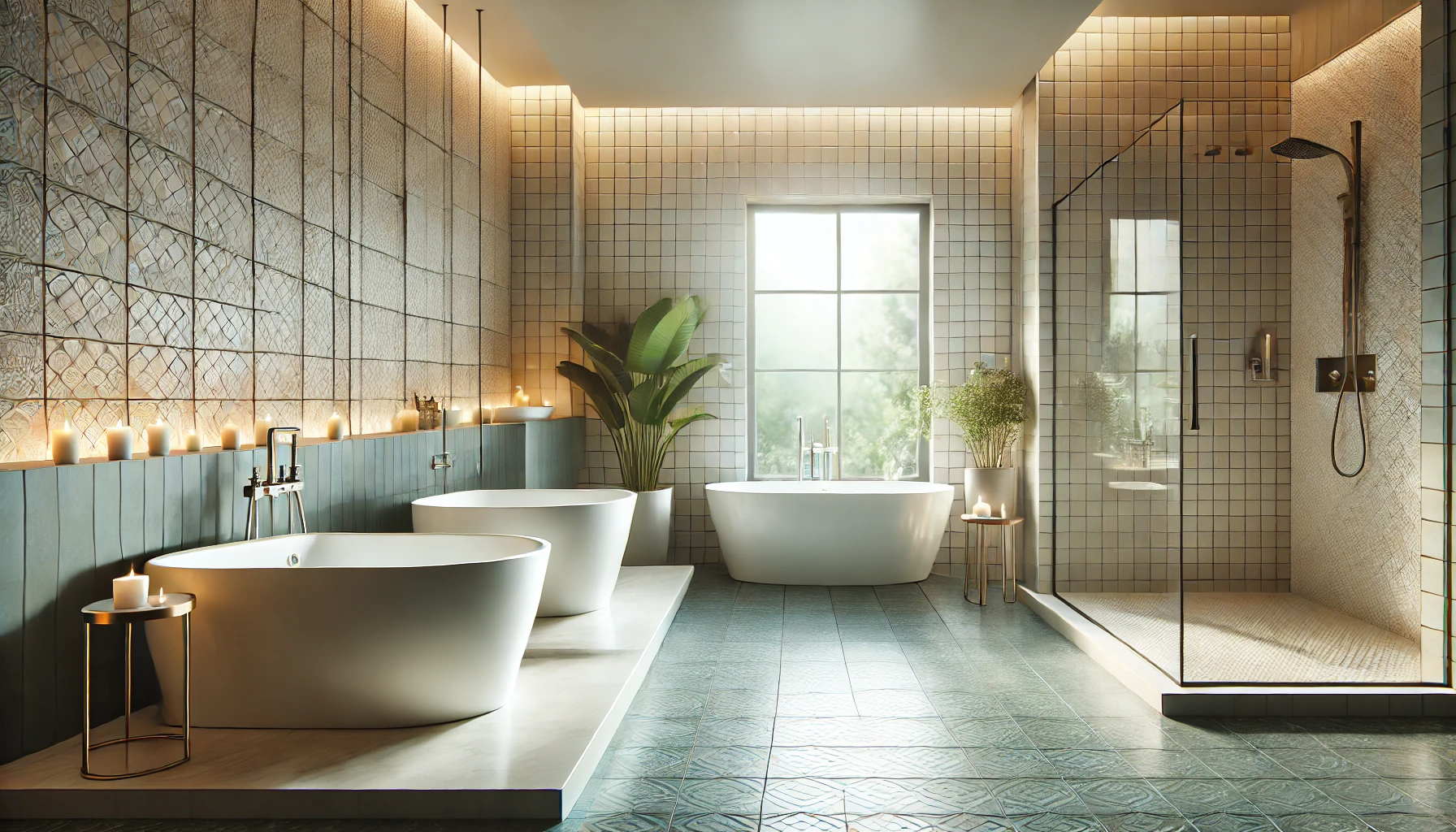 a-modern-bathroom-showcasing-different-types-of-bathtubs